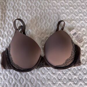 NWT - MEMORABLE FULL COVERAGE LACE TRIM Color: MOCHACCINO SIZE 36B